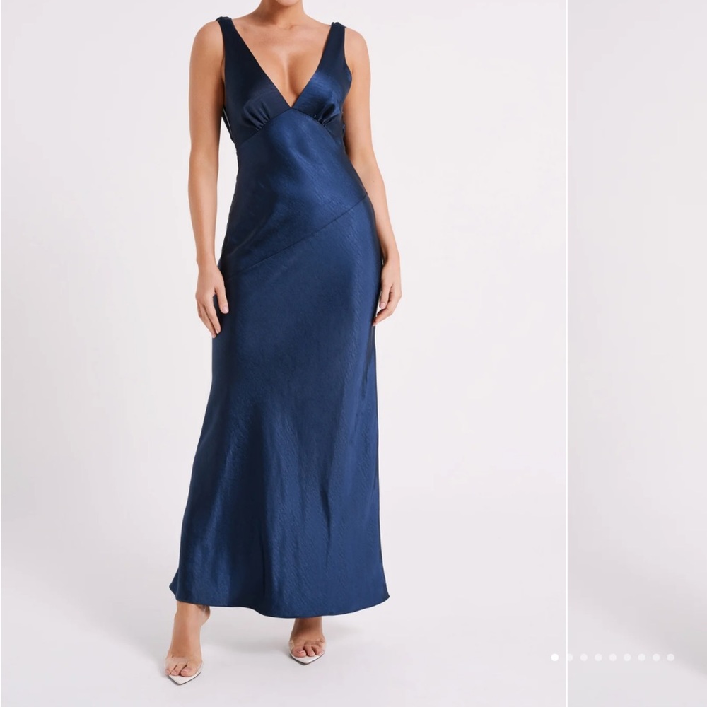 MESHKI navy maxi dress